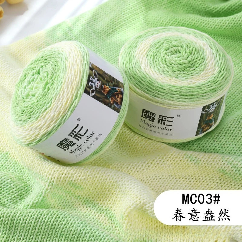 Cake Yarn for Knitting Crochet Gradient Color Medium Worsted Soft  for DIY Scarf