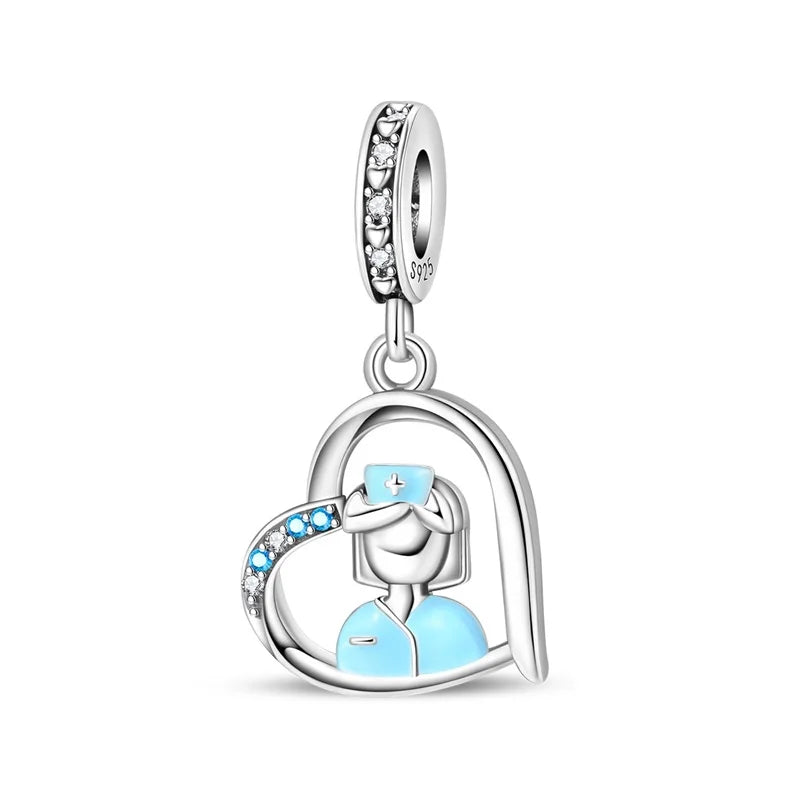 Original 925 Sterling Silver Charm Beads Medical Series