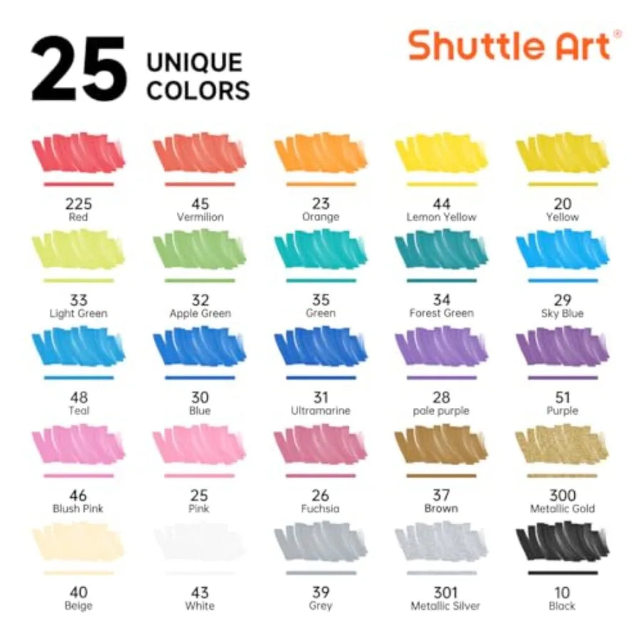 Paint Markers with Brush Tip and Fine Tip