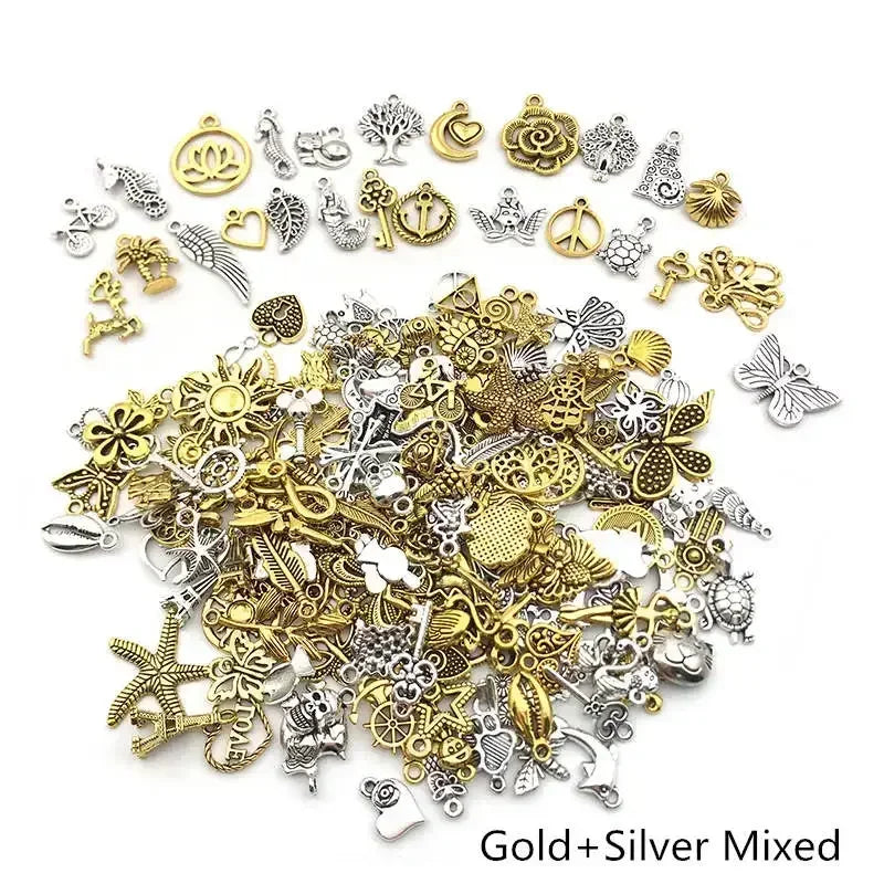 100-300pcs Tibetan Silver Mixed Pendant Animals Charms Beads for Jewelry Making Bracelet Earrings Necklace DIY Craft Art Charms