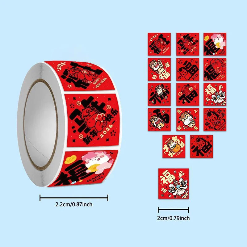 2026 Year of the Horse Seal Stickers - Envelope Seals ,Lucky Gift for Lunar New Year
