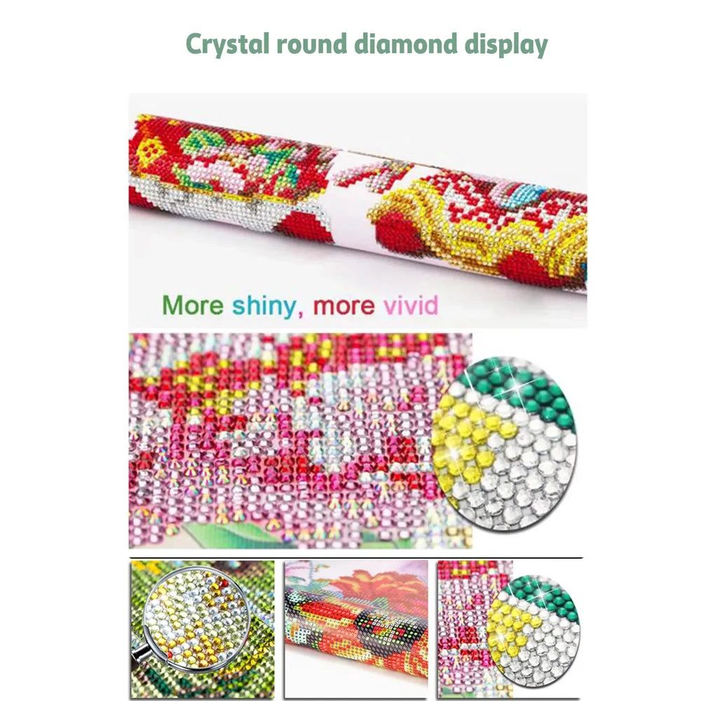 New 100% Full Fairy Dust Crystal Resin Square Diamond Painting by Number Kits