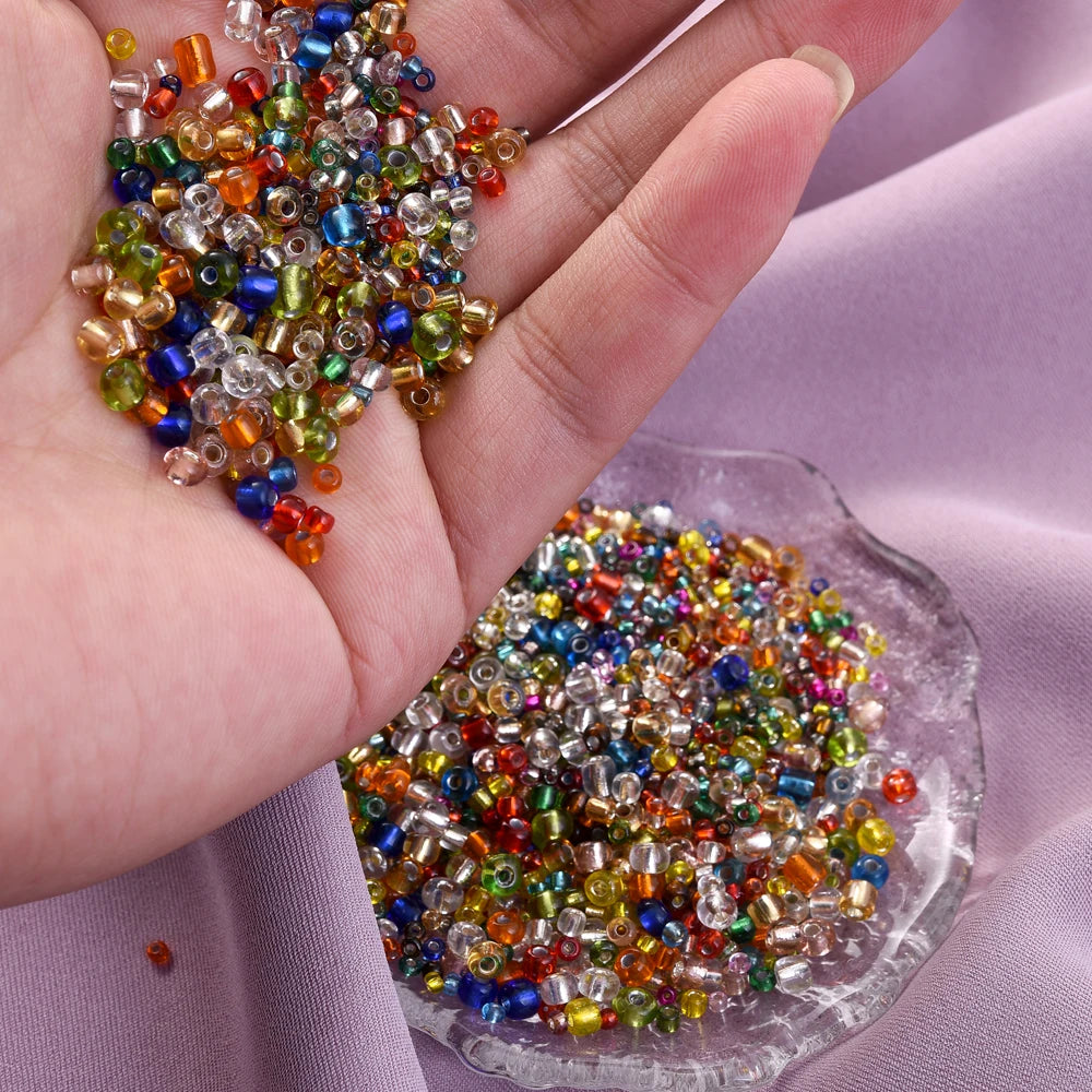 1000/500/200Pcs Glass Transparent Seed Bead Spacing Beads