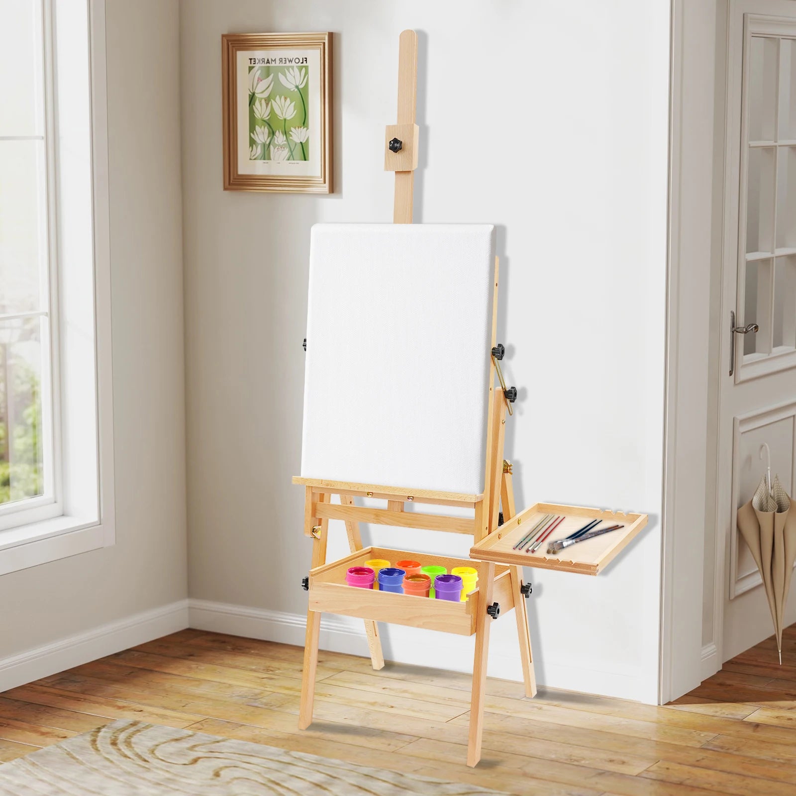Foldable Easel Stand, with Storage Box and Tray, rfor Adults and Students