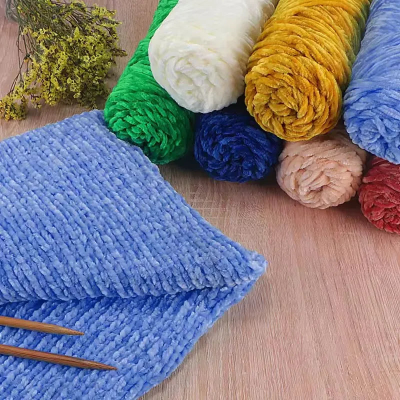 Thick Chenille Velvet Yarn 100g/Roll