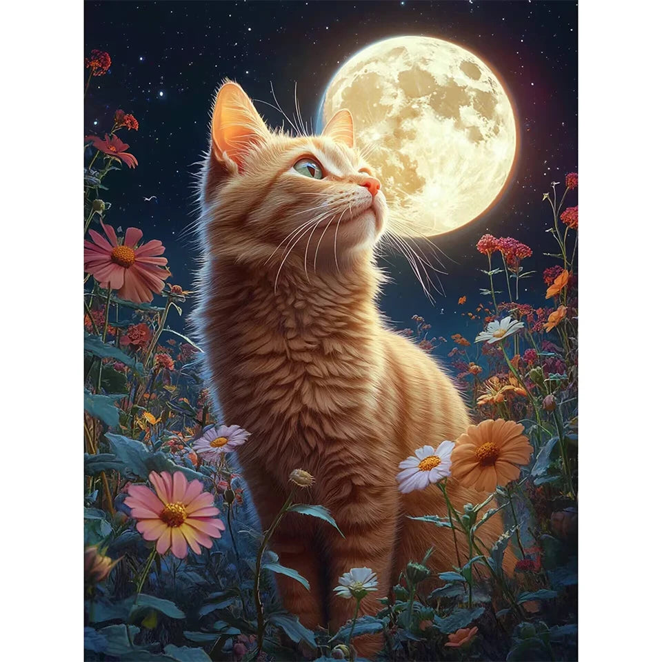 New Arrivals Diamond Embroidery Animal Kit DIY Drill Painting Cat.
