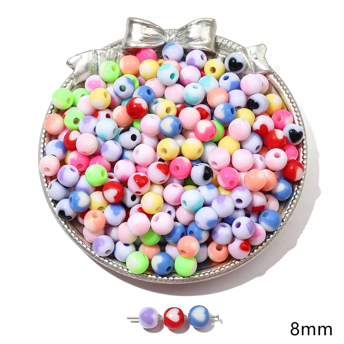 About 20-200Pcs acrylic solid colored beads, butterflies, pentagonal stars, love beads