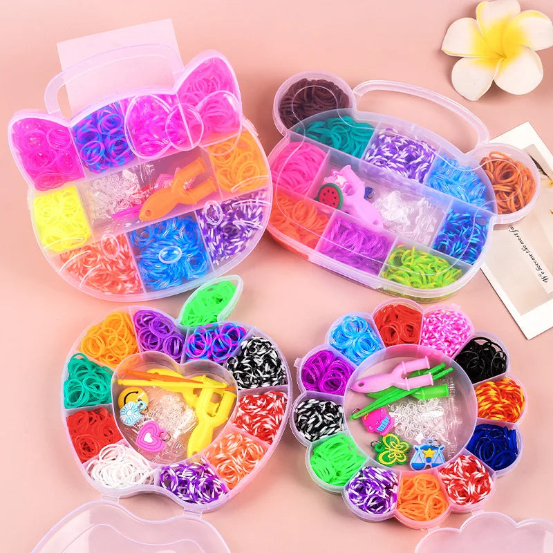 DIY Luminous Rubber Bands Set  DIY Hand Woven Bracelet Loom