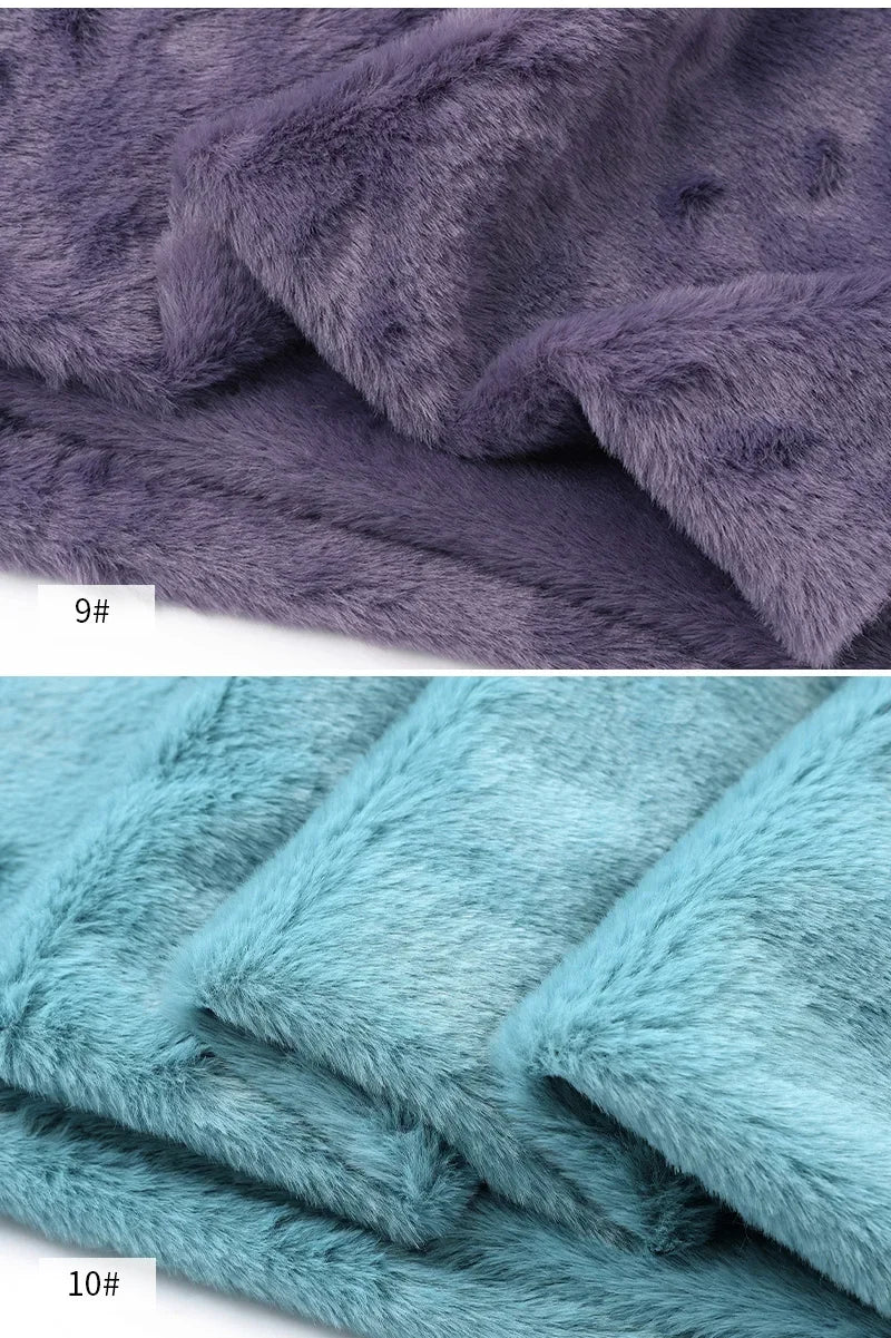 Rabbit Fur Fabric Soft Short Plush.
