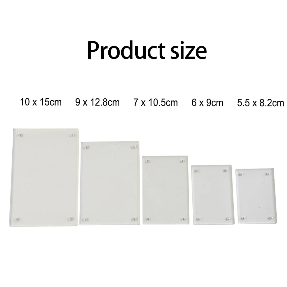 Photo Frame Transparent Acrylic Photo Frame Magnetic Poster Display