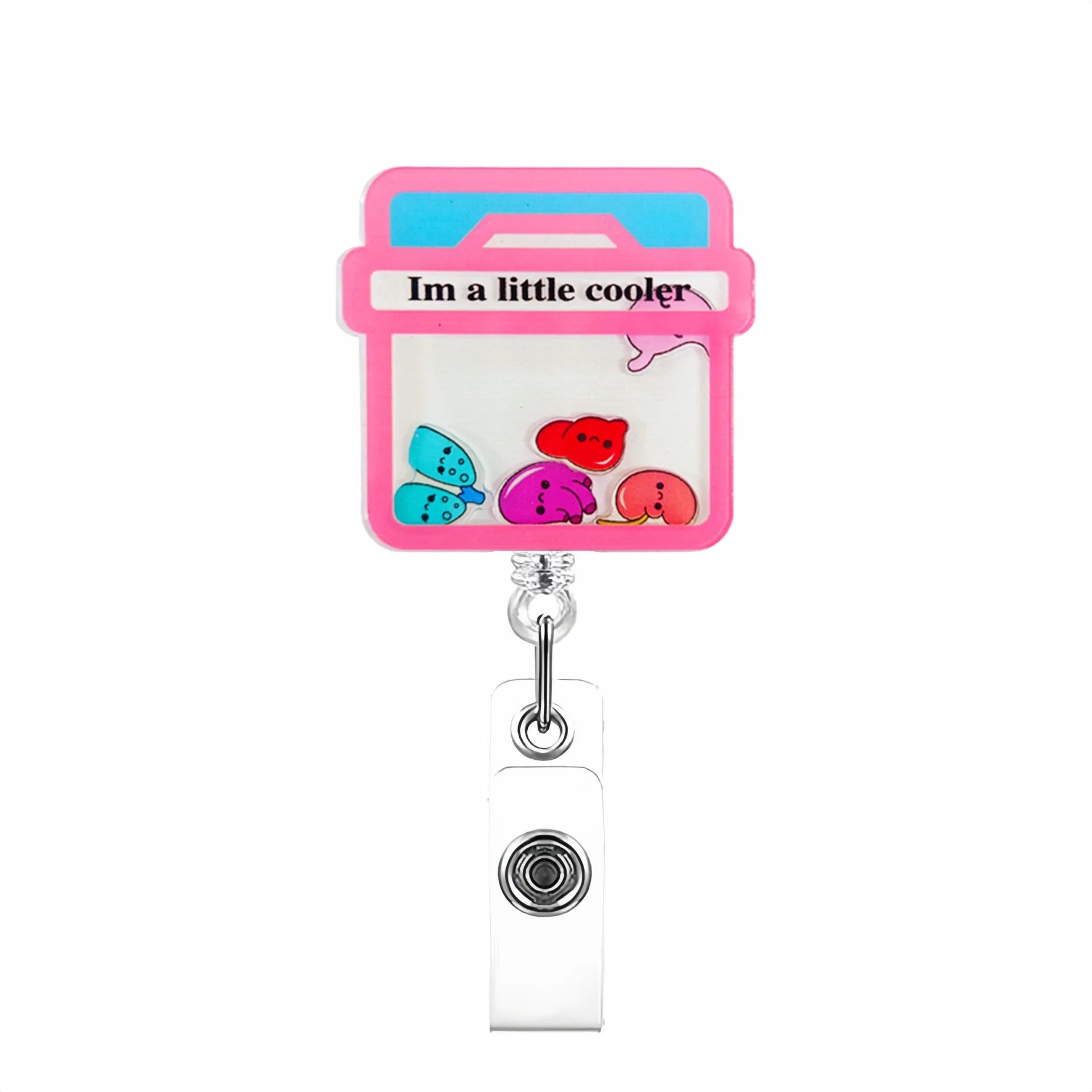 Cartoon Medical Supplies Badge Reel Funny Retractable ID Badge Clip with Rotating Alligator Clip for Nurse Gift