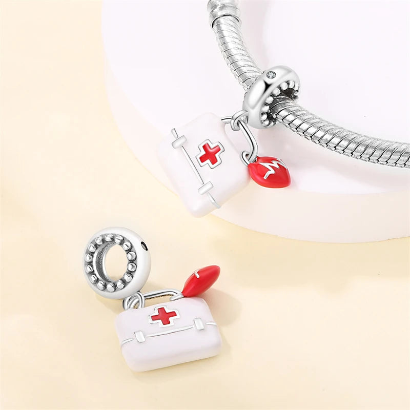 Original 925 Sterling Silver Charm Beads Medical Series