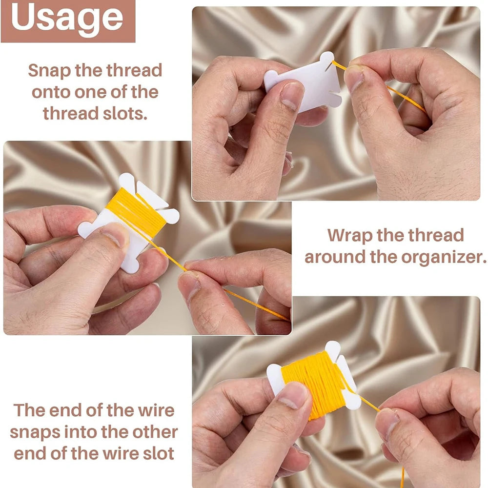 Plastic Embroidery Floss floss Organizer for Cross Stitch Yarn Bobbin Winder  Thread Storage