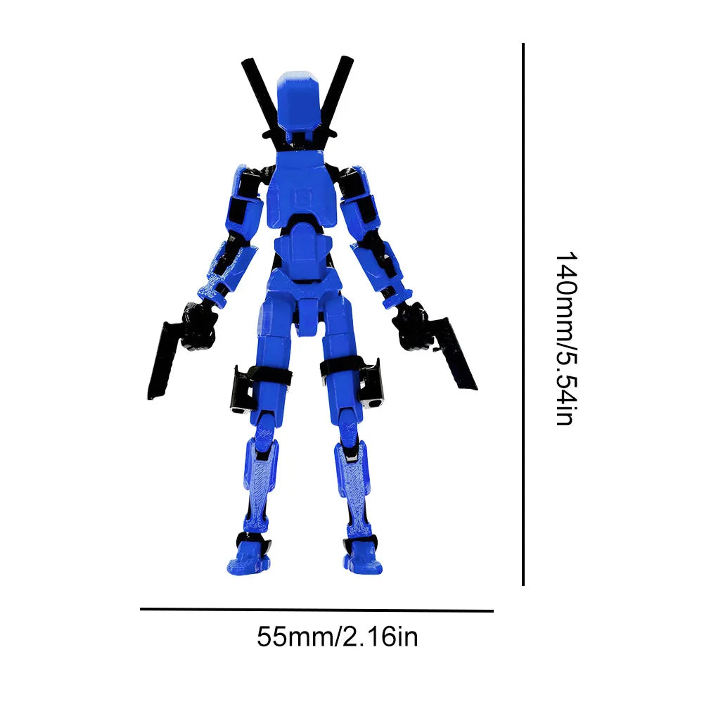 3D Printed Action Figure Multi-Jointed Action Figures Assembly