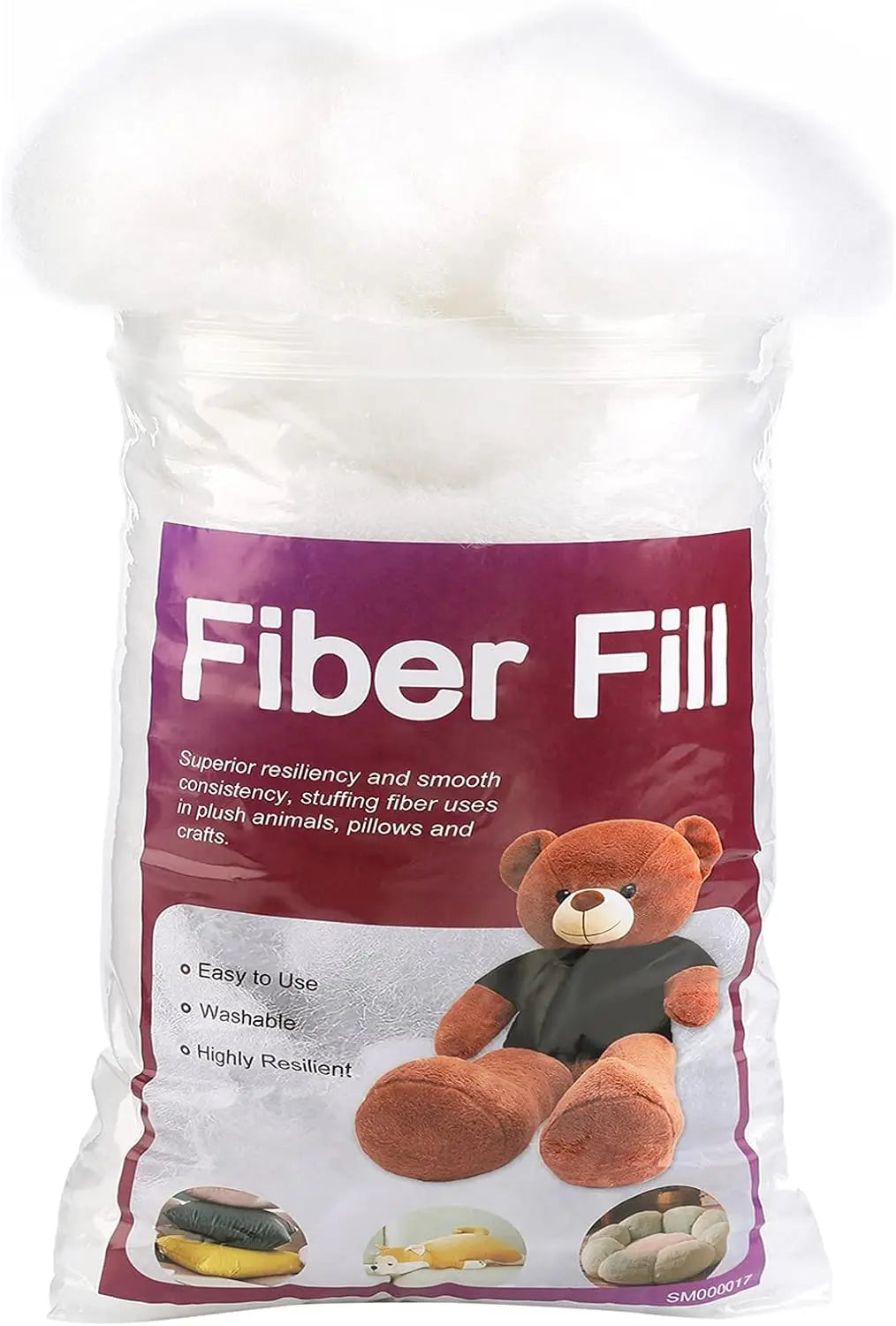 Polyfill Stuffing Fiber Fill White High Resilience Premium Fiberfill Crochet Stuffing