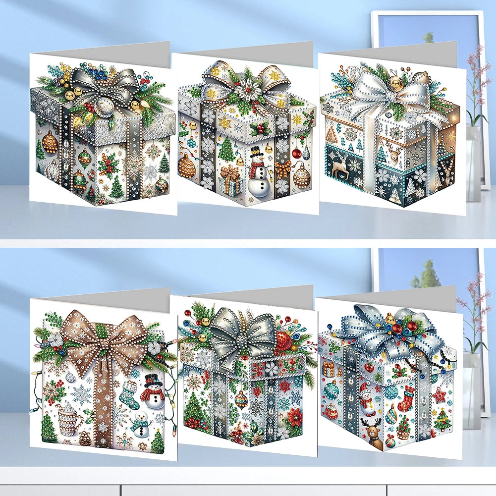 DIY Christmas Greeting Cards 12pc Diamond Painting Kits