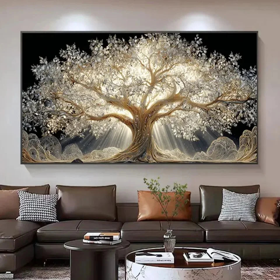 Vibrant Tree of Life DIY Diamond Painting Cross Stitch Christmas Gift.