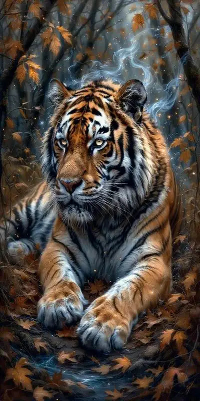 Forest Tiger Large Size DIY Diamond Arts Painting Animals Big Cat Full Square Round Drill Mosaic Embroidery Picture