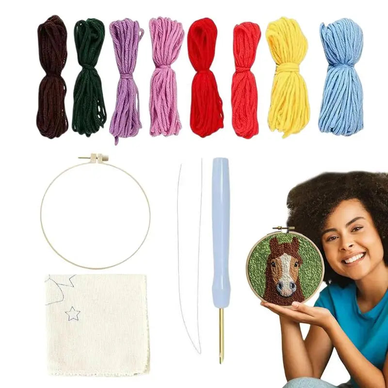 Punch Needle Embroidery Starters Kit Punch Needle Kit
