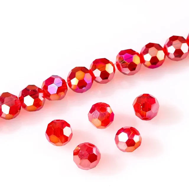 Round Spacer Glass Beads For Jewelry Making DIY Accessories