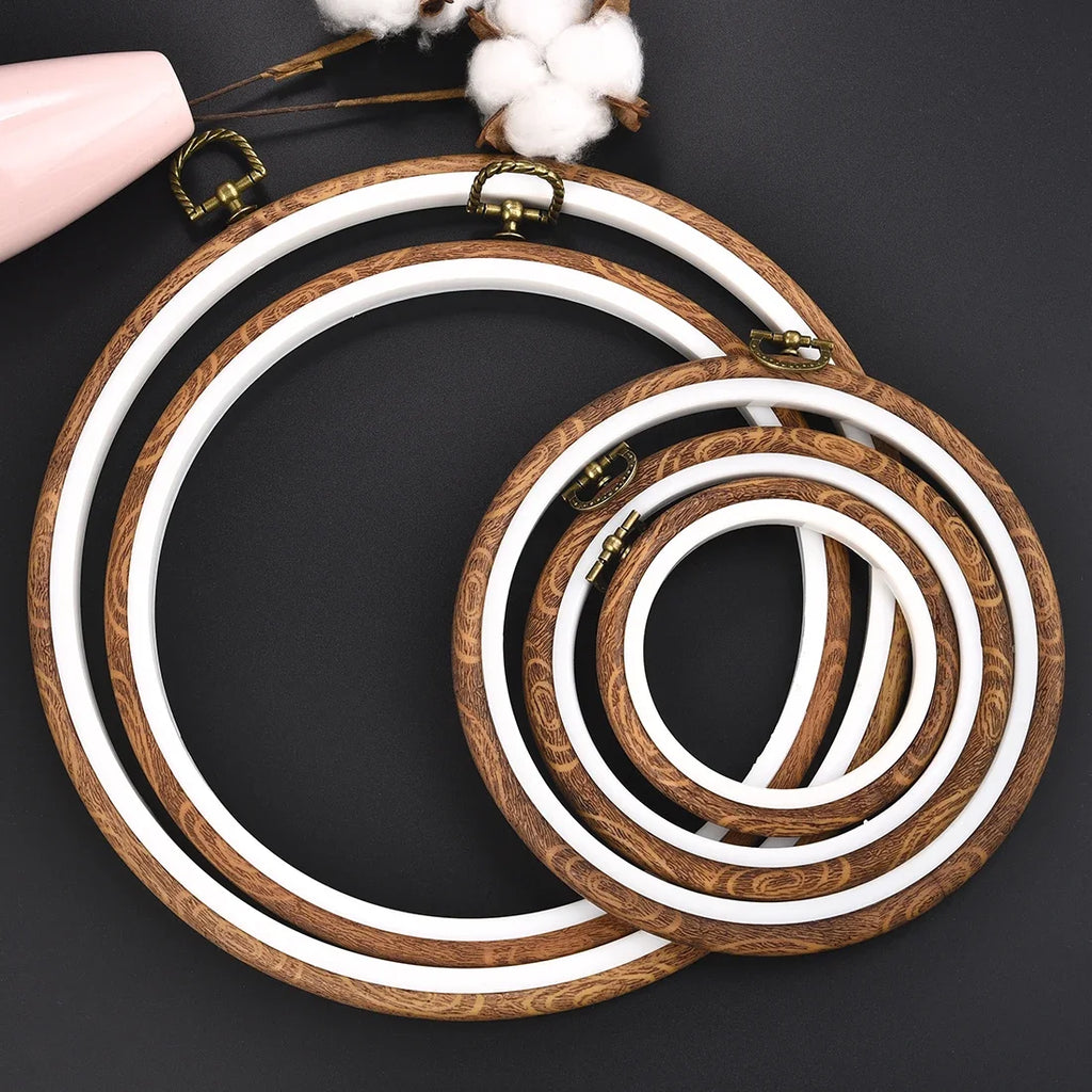 Round Wooden  Embroidery Hoop Rings For DIY Cross Stitch