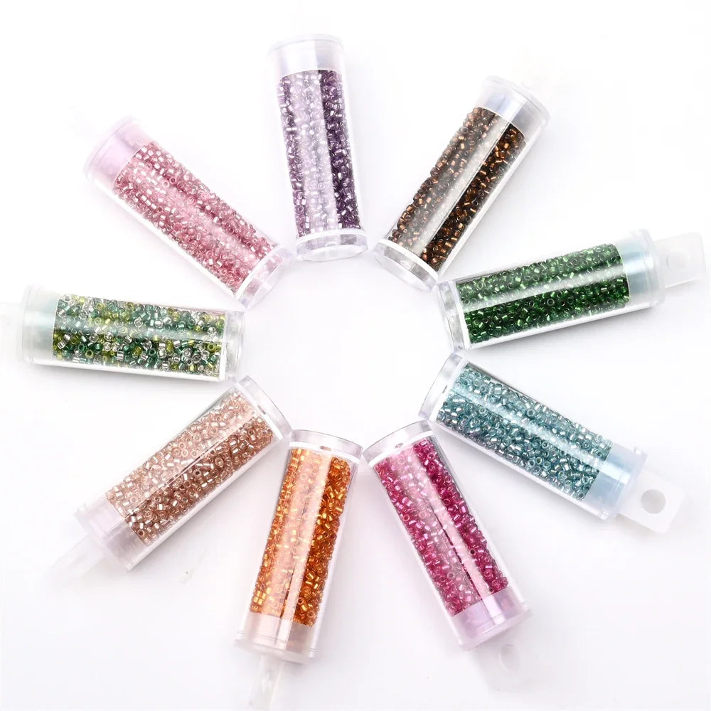 2mm Silver Colour Inside Mini, Beads Glass Craft Beads For DIY Art Craft