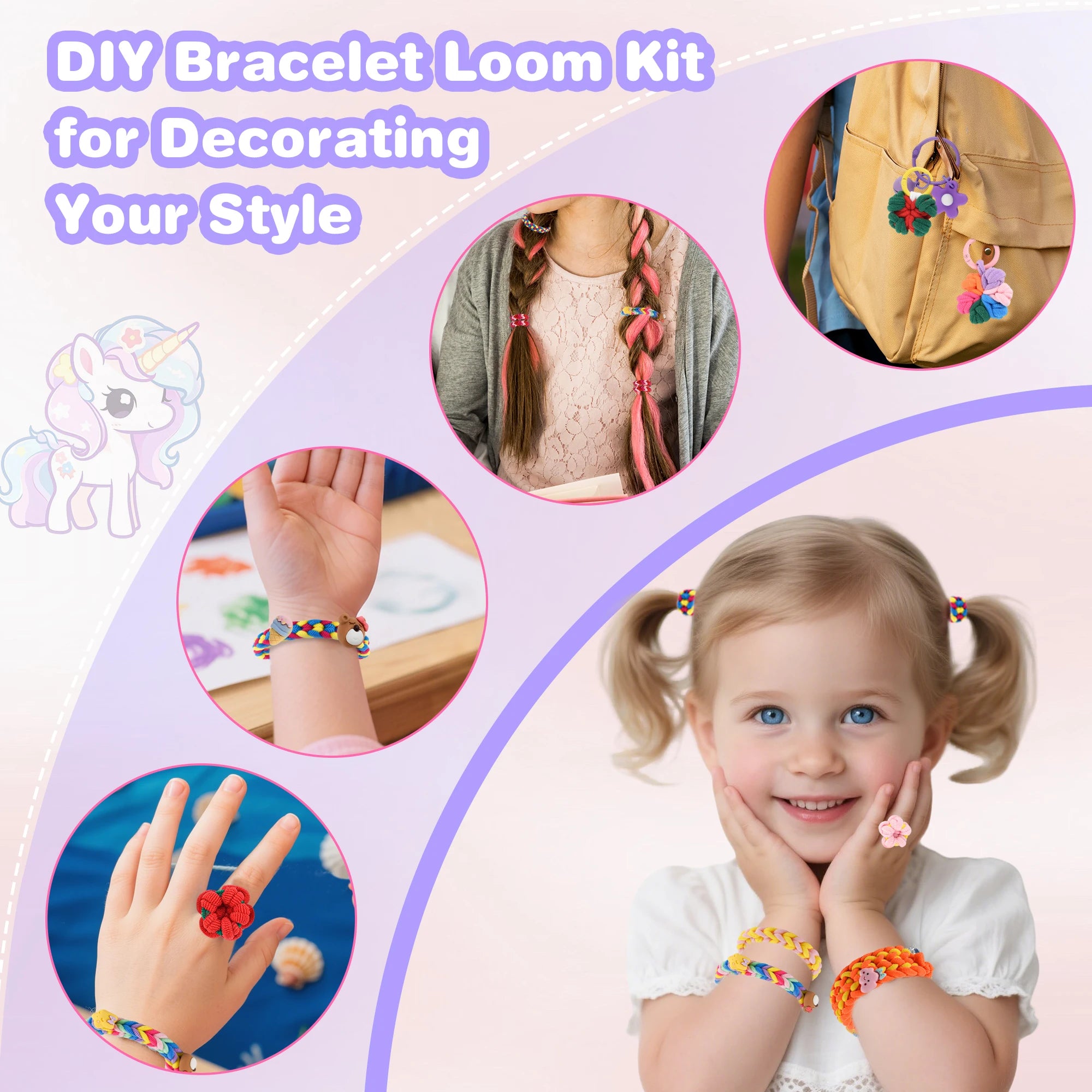 Bracelet Making Kit for Girls Rubber Band Friendship Bracelet