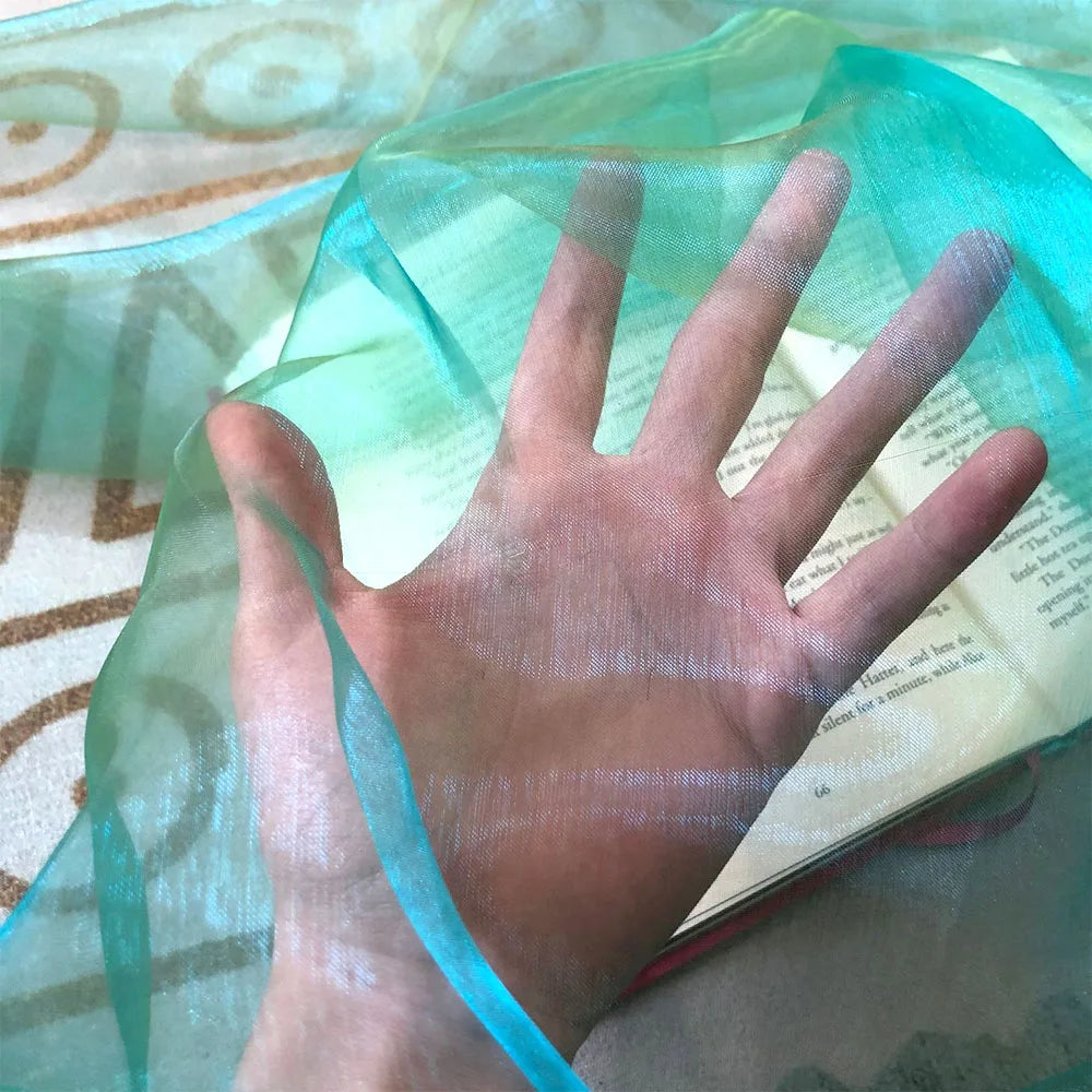 100X150cm Colorful Two-color Gradient Organza Mesh Fabric