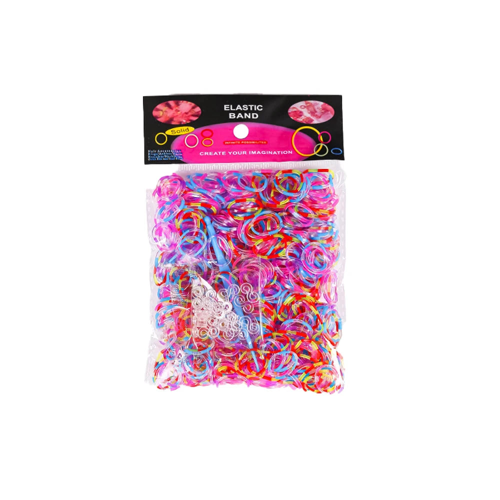 600pcs Loom Rubber Bands Kit Bracelet Making Kit for Kids Elastic Weaving