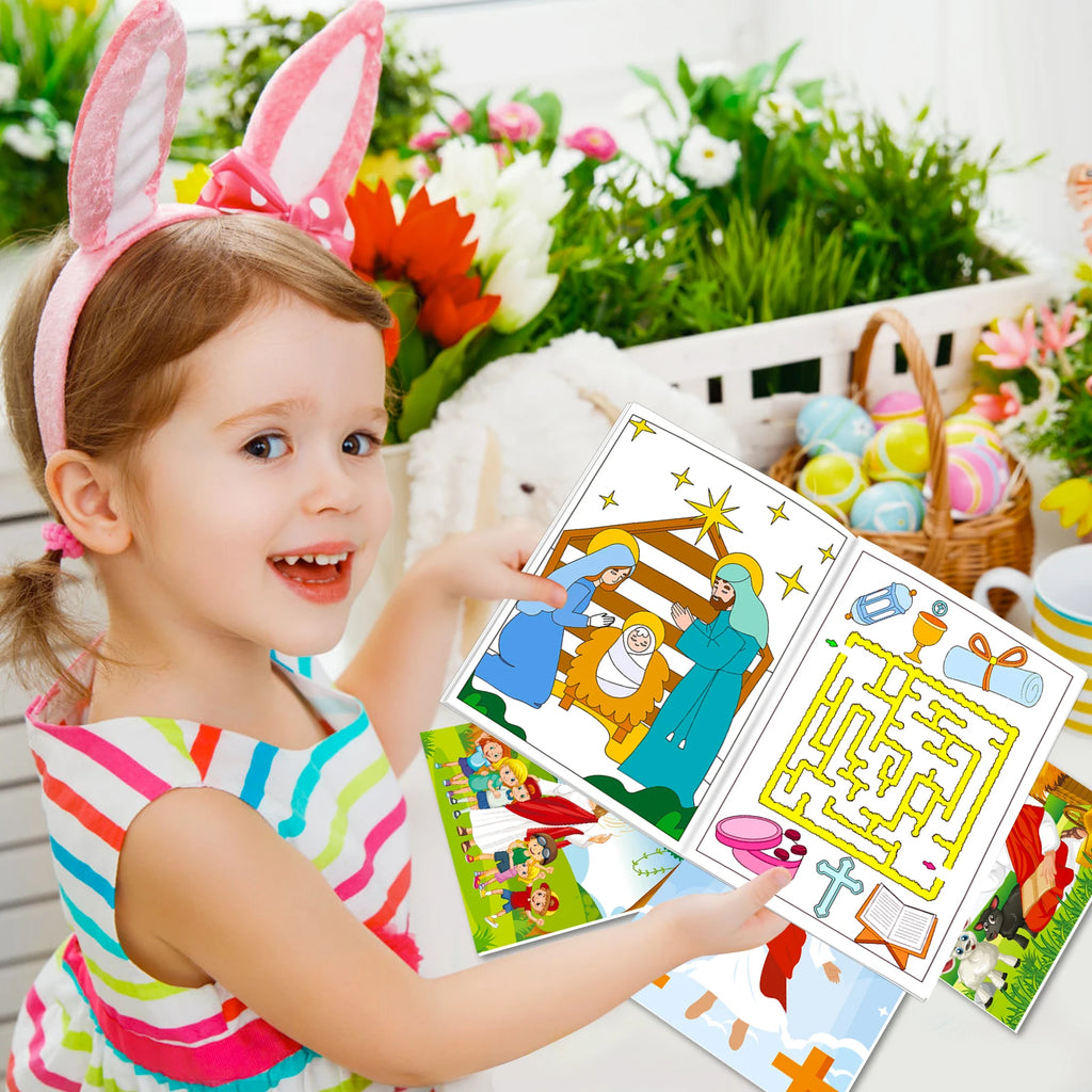 24Pcs Bible Coloring Books for Kids MiniColoring Books Girls Boys Church Sunday School