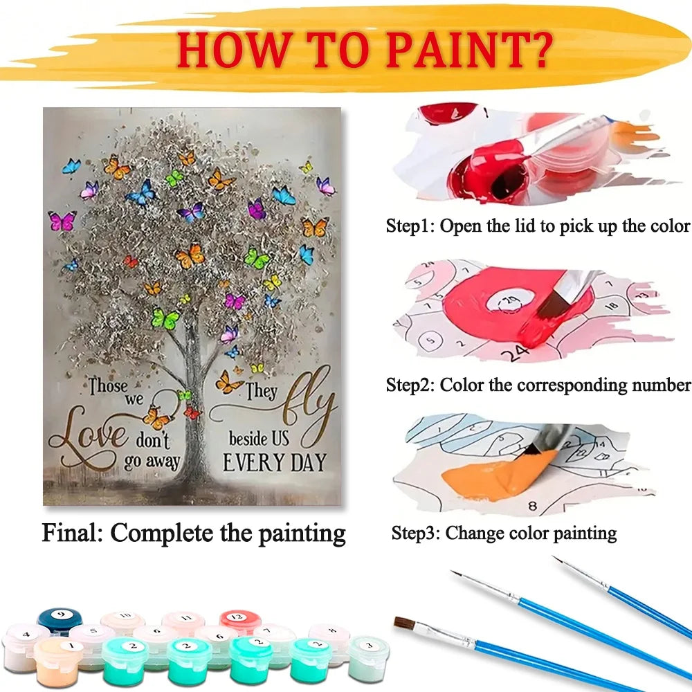 Tree Diy Art Paint By Numbers