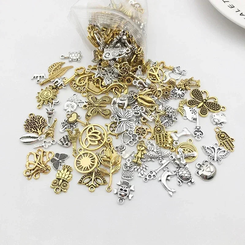 100-300pcs Tibetan Silver Mixed Pendant Animals Charms Beads for Jewelry Making Bracelet Earrings Necklace DIY Craft Art Charms