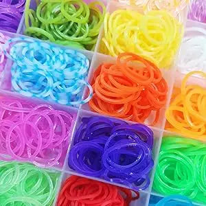 Colorful Loom Bracelet Making Kit with Storage Box DIY Art Craft Set with Charms Beads Christmas Gift