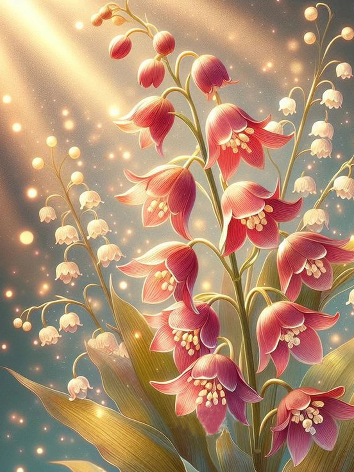Fairy Dust Diamond Painting Flower Picture Square Diamond embroidery Wall Art.