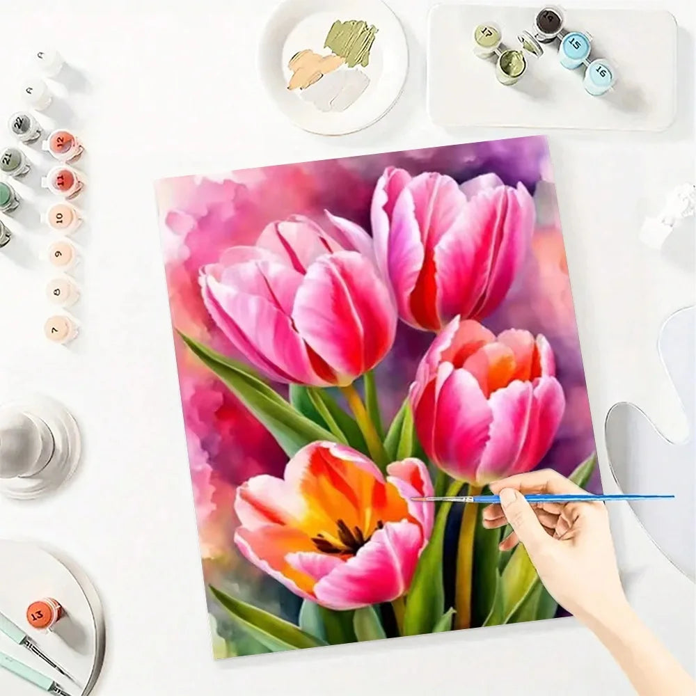 Tulip Paint By Numbers For Adult Flower