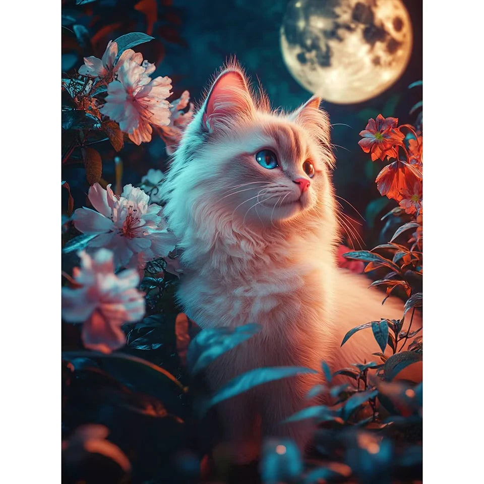 New Arrivals Diamond Embroidery Animal Kit DIY Drill Painting Cat.