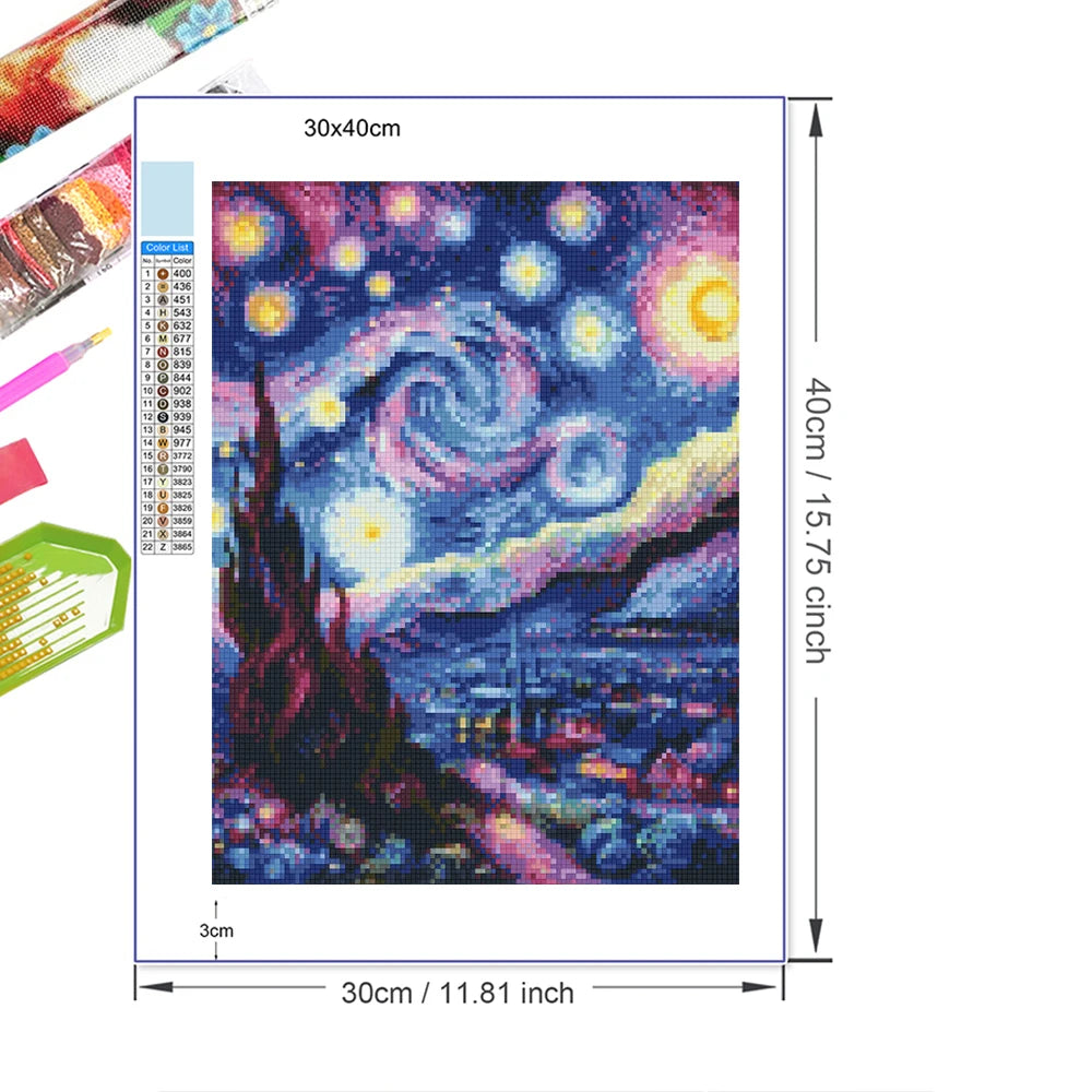6 Kinds Of Patterns Scenery Animals Diamond Painting Art Kits 5D