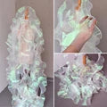 1 Colorful Embroidery Lace DIY Ladies Wedding Dress ,Clothing, Fabric ,Cradle ,
