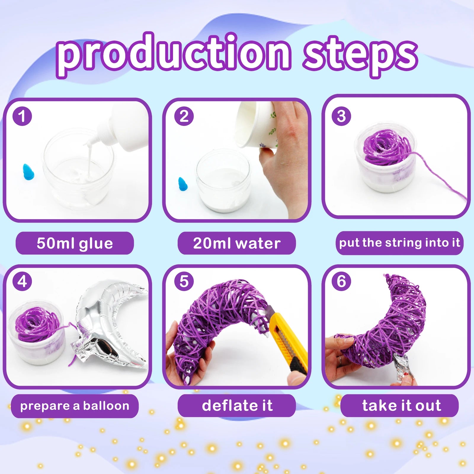 3D String Light Art Latern and Crafts Light Nail Kit Light DIY Crafting Decorations Supplies Kit Sets for Kids Children Girl Aduts