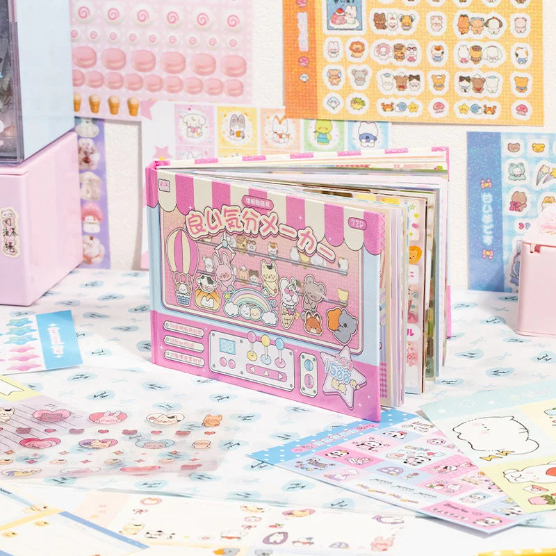 72Pcs/bag Good Mood Maker Cut Film Sticker Book