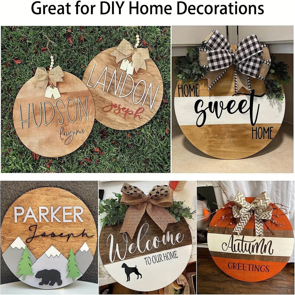 5 Pack 18 Inch Rounds Wood Discs Wood Sign Blank for Crafts