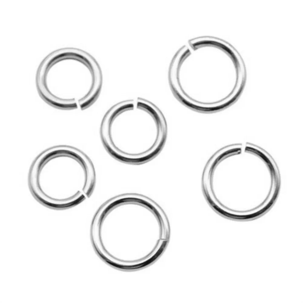 100-200pcs Stainless Steel Split Rings Black Open Jump Rings Connector
