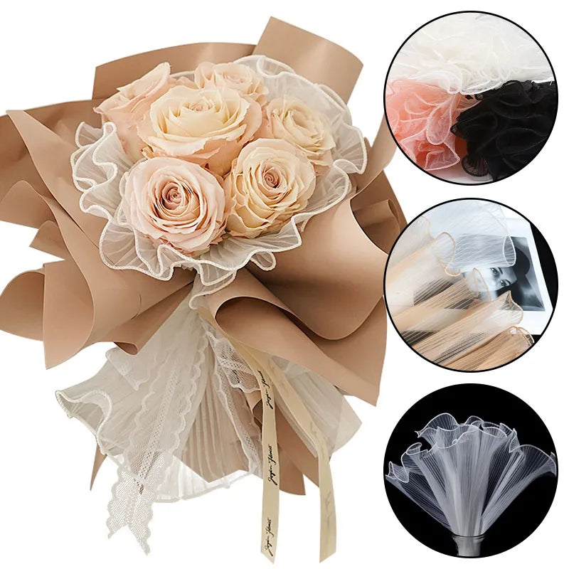 5Yards Bouquet Wrapping , Florist Packaging Lace Mesh