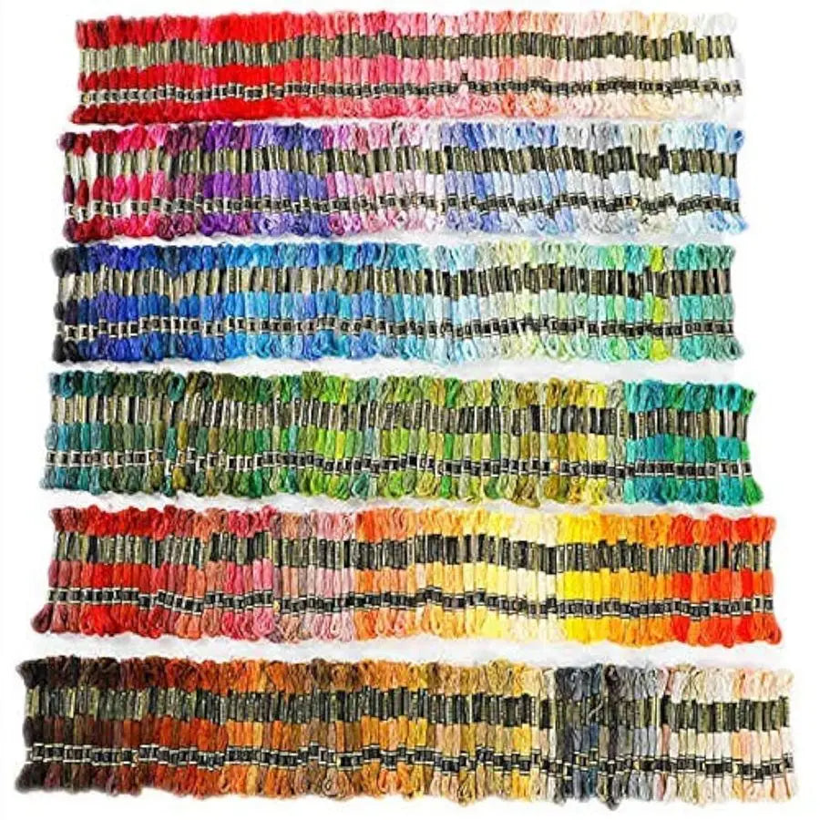 Rainbow Color Embroidery Floss 447 Skeins Per Pack
