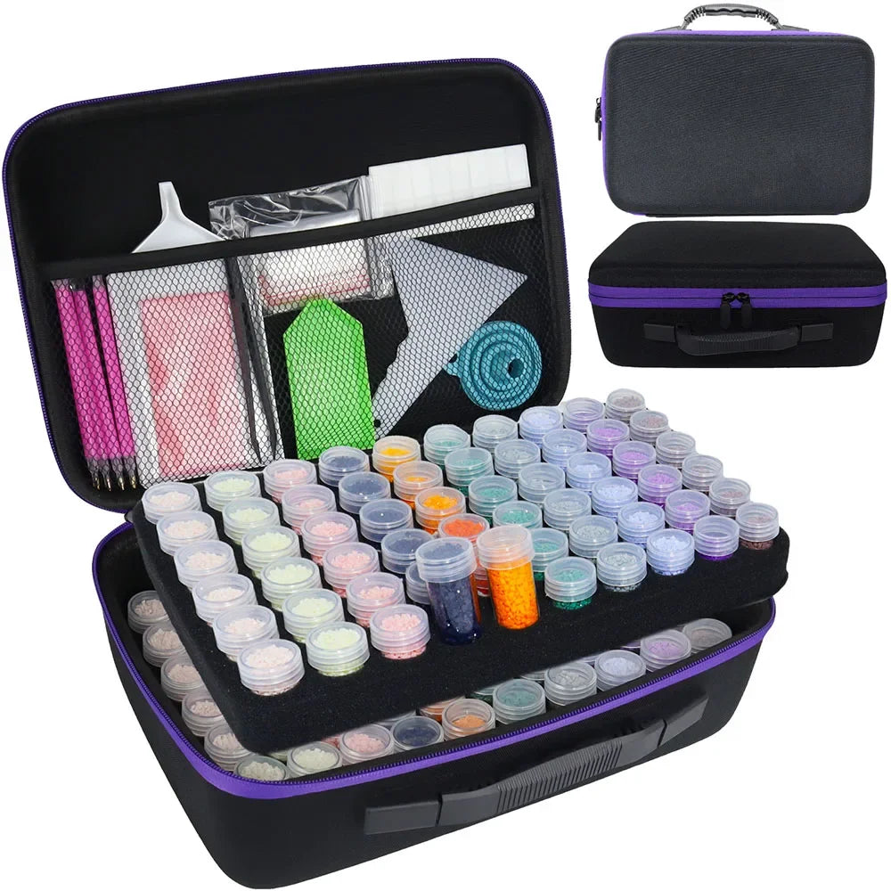 30/60/120/240 Jars DIY Diamond Painting Multifunctional Storage Box