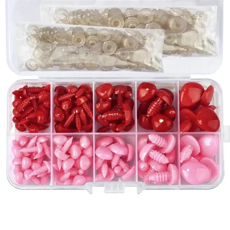 1 Box Plastic Colorful Eyes Noses For Doll Craft DIY Making Tools