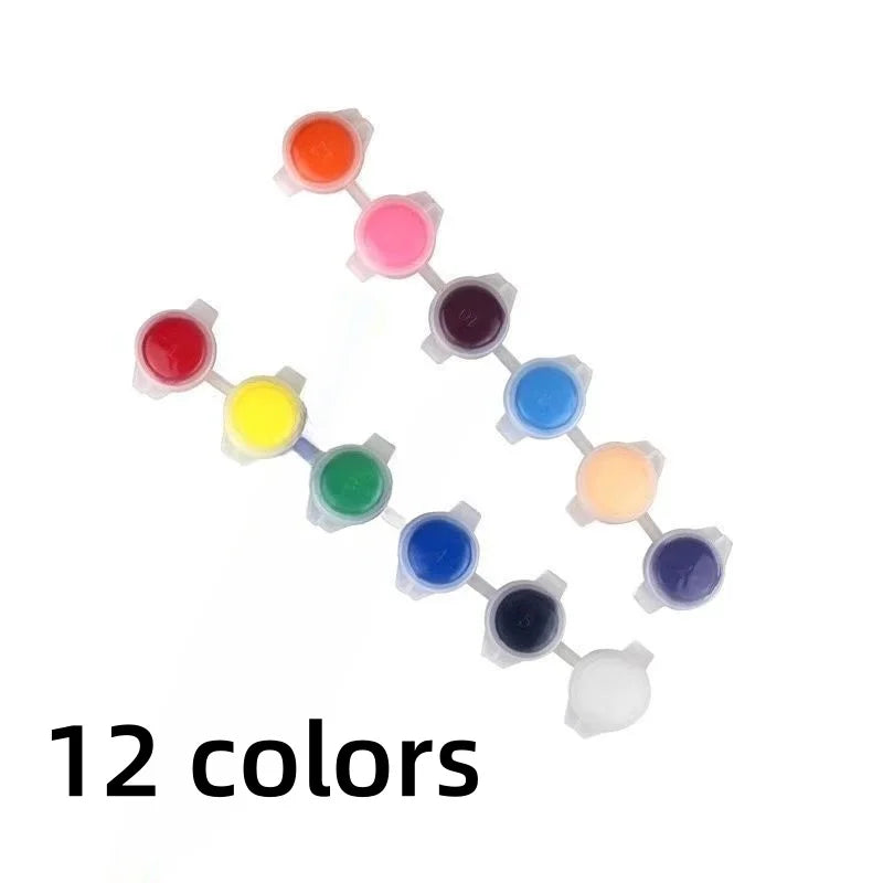 Acrylic Pigment for Student Art, Graffiti Painting, 12 Colors