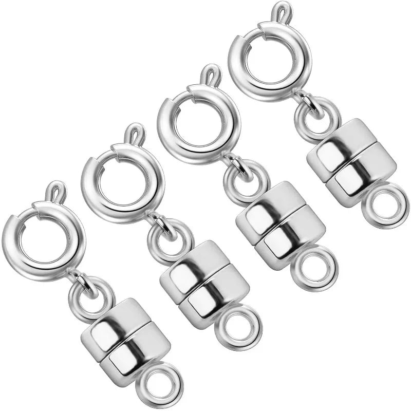Magnetic Necklace Clasps and Closures 18K Gold- and Silver-Plated Bracelet Converter Clasp,