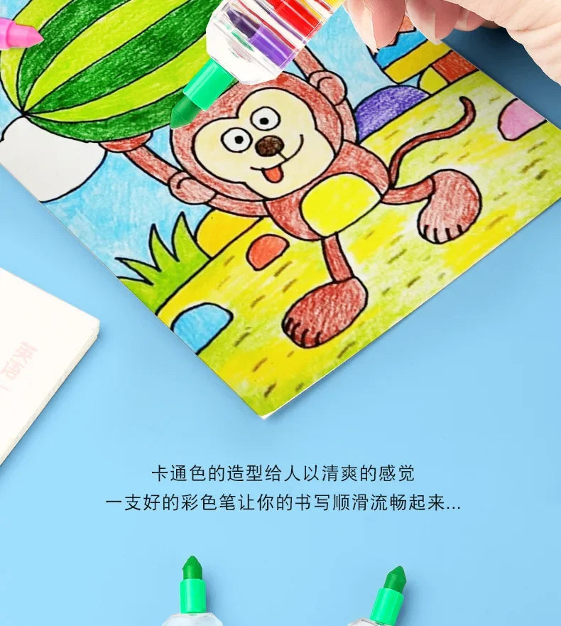 1Pcs 8 color Crayons Creative , Oil Pastel Colored Pencil