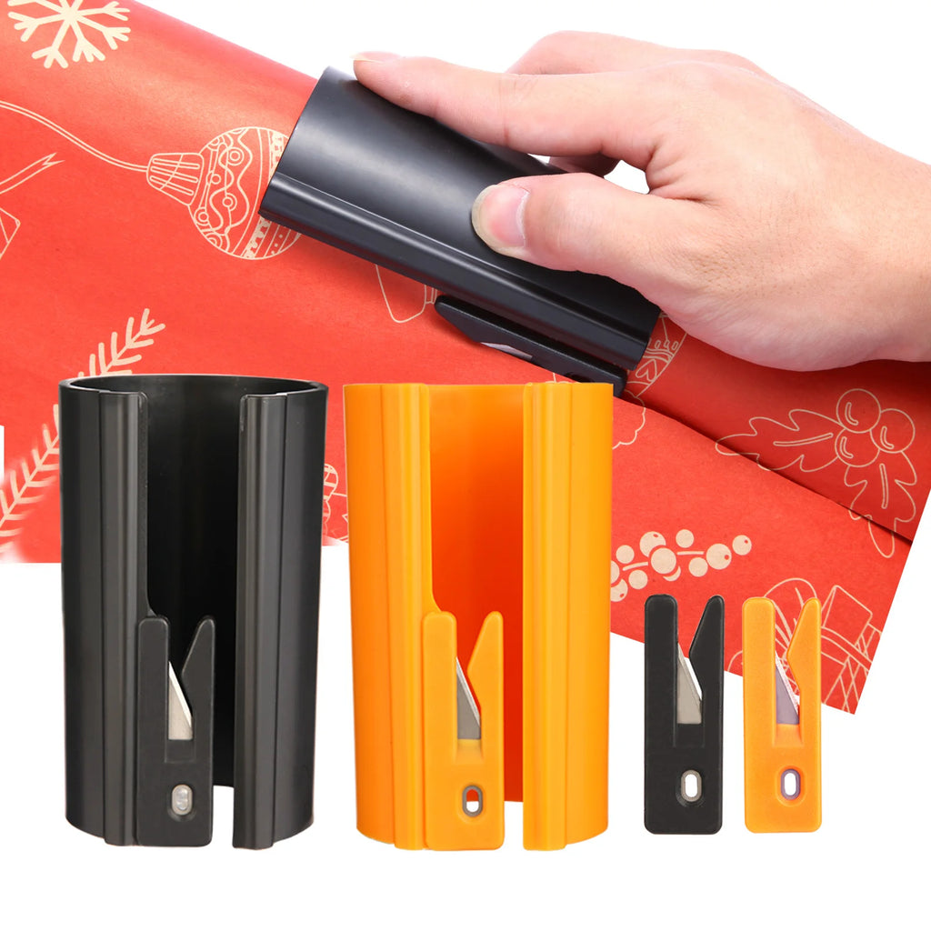 HORN Orange/Black Sliding Wrapping Paper Cutter